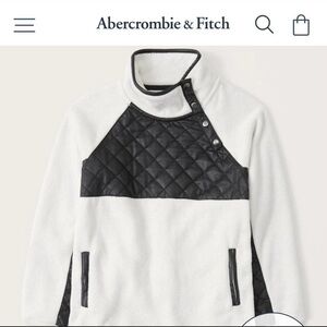 Abercrombie & Fitch Black and tan Quilted Pullover